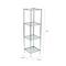 Organize It All Free Standing 4-Tier Glass Shelf Tower